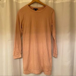 Forever 21 dusty pink terry sweatshirt dress